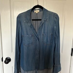 Cloth & Stone Denim Blue Blouse